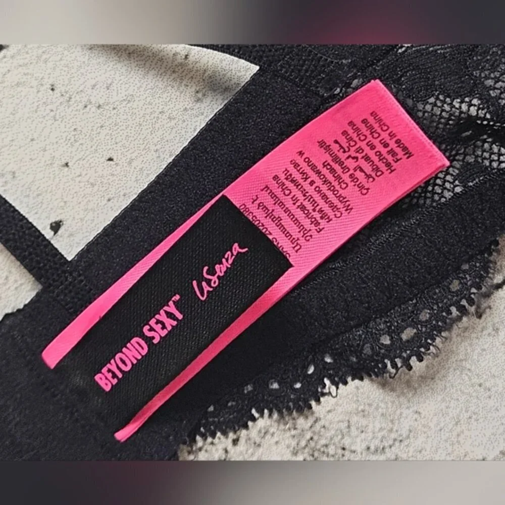 Black Lace Push Up Bra 36C Underwire Padded Sexy Lingerie La Senza